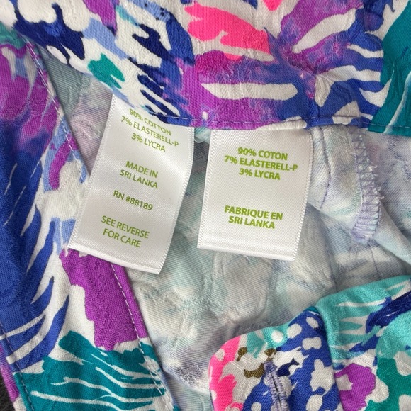 Lilly Pulitzer Pant Womens 0 Quill Out Kelly Skinny Ankle Crop Textured 12816‎ - Picture 6 of 12